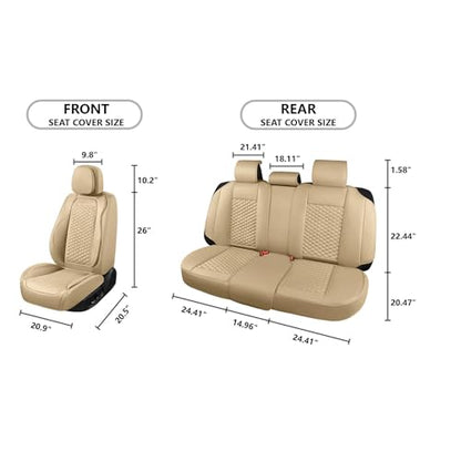 Car Seat Covers Full Set (5 Pack / Beige)
