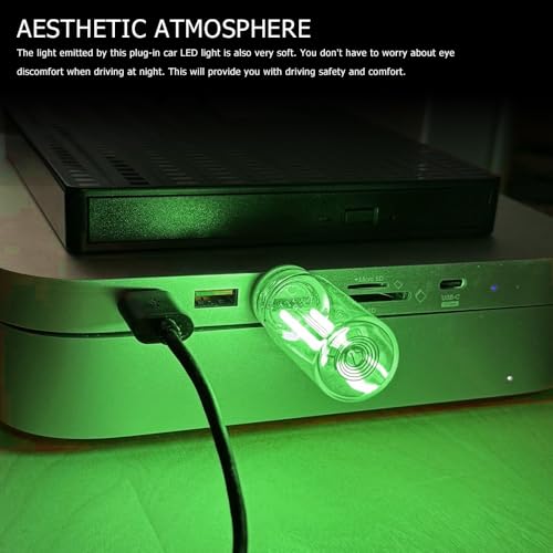 Car Plug in USB Lights (Green)