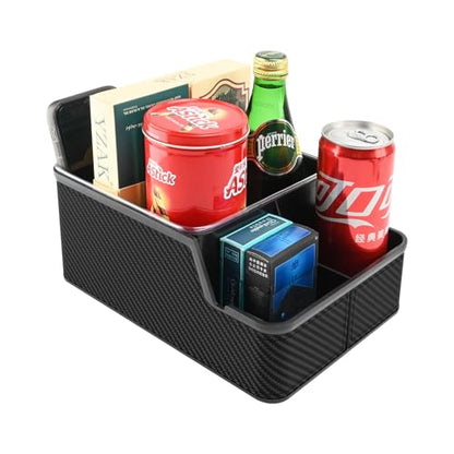 Car Front Seat Organizer with Compartment (black)