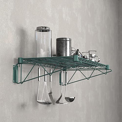 18" x 36" Green Epoxy Wire Wall Mount Shelf (Green / 18" x 36")