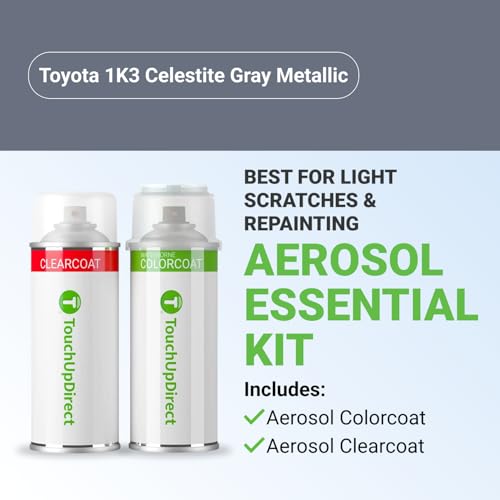 Car Paint Touch Up Spray Kit (Aerosol Spray - Essential Kit / Celestite Gray Metallic)