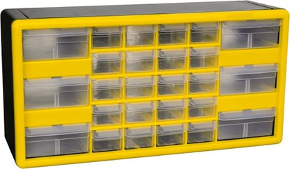26 Drawer Plastic Storage Cabinet (Yellow / 26 Drawer / 1 Pack)