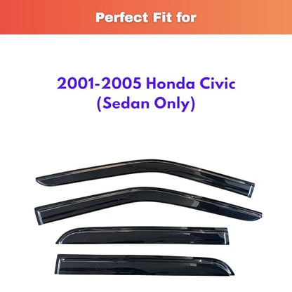 Rain Guards Fit for 2001 (2001-2005 Civic)