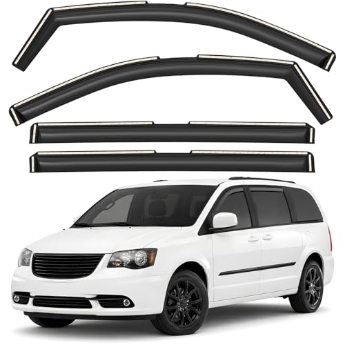 Window Deflectors Smoke Tinted In (For Town & Country 08-16)