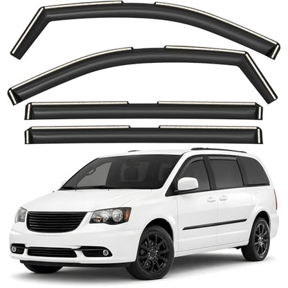 Window Deflectors Smoke Tinted In (For Town & Country 08-16)