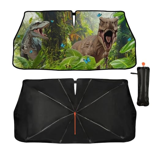 Funny Animal Car Windshield Sun Shade Umbrella (dinosaur-1)