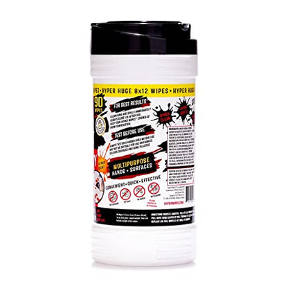 Hyper Wipes 1 Pack Heavy Duty Hand & Tool Cleaning Wipes (90 Count (Pack of 1))