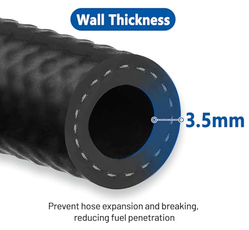 Rubber Fuel Hose Line Push Lock 1 (1/2" ID 25ft)