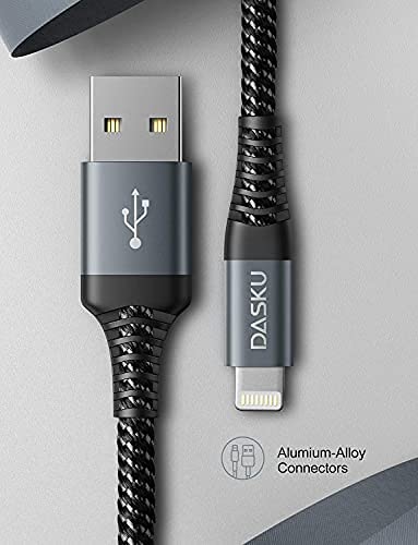 iPhone Charger Fast Charging [MFi Certified] USB Lightning Cable 6FT (6FT / USB A / Black)