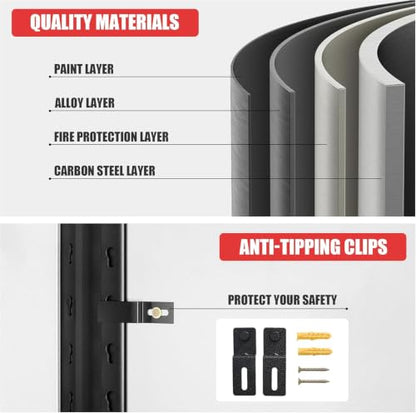 Metal Storage Shelves (27.5"Wx15"Dx58.7"H)