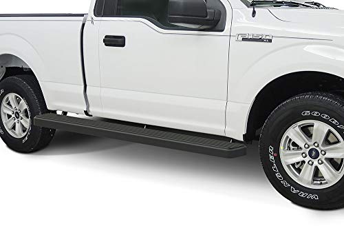iBoard W2W 6in Running Boards for F150 F250 F350 Regular Cab 6.5ft Bed (Black / 6" W2W 6.5ft Bed)
