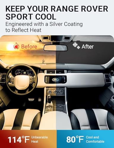 Custom Fit Car Windshield Sun Shade for 2014 (2014-2022 Land Rover Range Rover Sport)