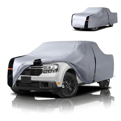 Multi Layer Ford Maverick Truck Cover (W.Fit Maverick(2021-2026) SuperCrew Cab SB / White Truck Cover)