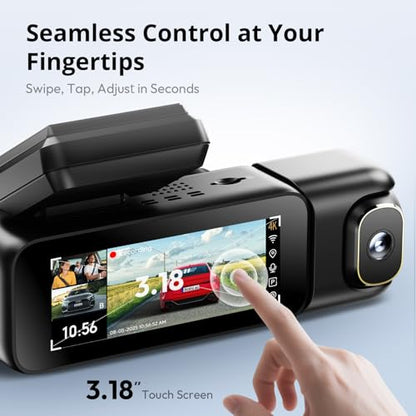 G980H 3CH】 4K 3 Channel 360° Dash Cam (Dark Gray)