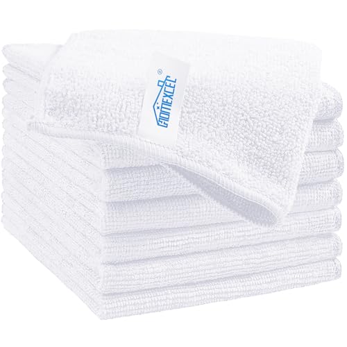 8PK Microfiber Cleaning Cloth (White)