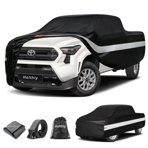 10 Layers Truck Cover Waterproof All Weather Custom Fit Toyota Tacoma (Black Gray / Custom Fit for Toyota Tacoma)