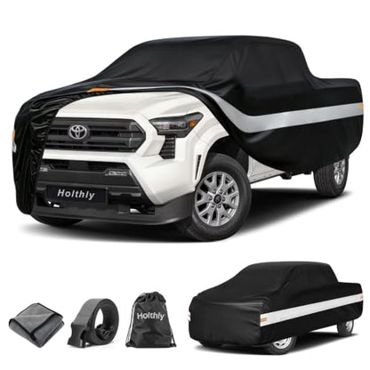 10 Layers Truck Cover Waterproof All Weather Custom Fit Toyota Tacoma (Black Gray / Custom Fit for Toyota Tacoma)