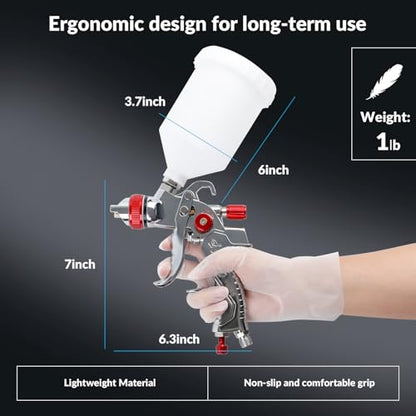 HVLP Spray Gun Kit (Red)
