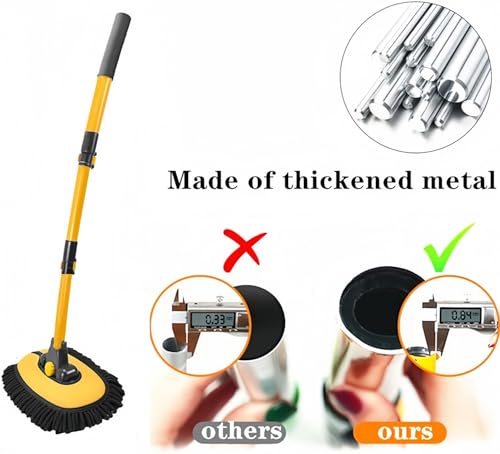Car Wash Brush with Long Handle (Yellow02)