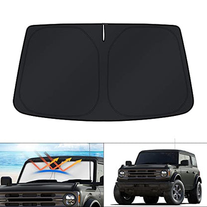 Windshield Sun Shade for Ford Bronco Accessories 2021 (For | Ford Bronco 2021-present)