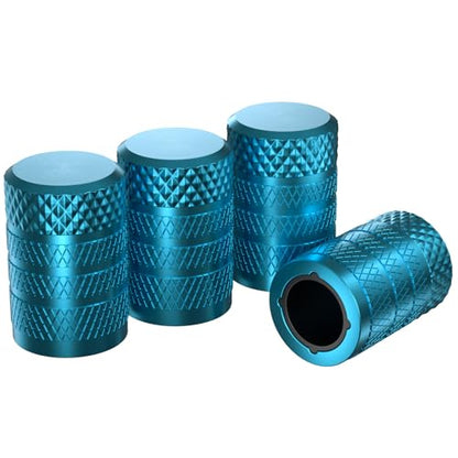 Tire Valve Stem Caps (Cyan)