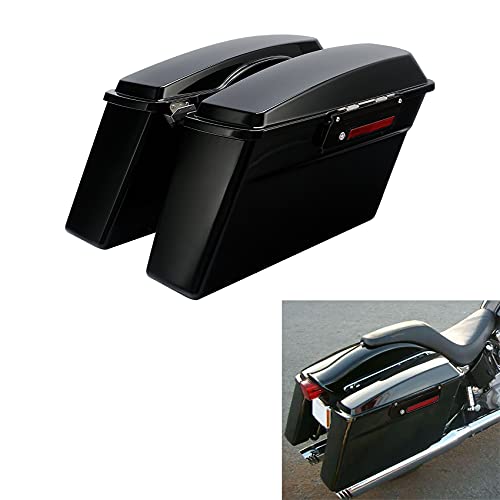 Hard Saddlebags Black Latches Fit for Harley Touring 94 (Vivid Black 2# / For 1994-2013)