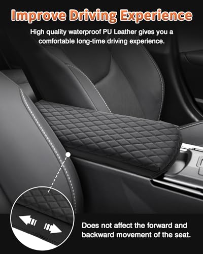 Custom for 2023 2024 2025 2026 Toyota Prius Center Console Cover Armrest Cover Cushion Pad Cover 2025 Prius XW60 5th Accessories Middle Console Arm Rest Protector PU Leather Anti (for 2023-2026 Toyota Prius)