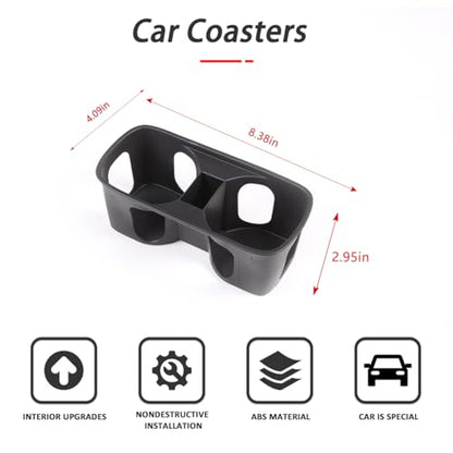 Black Center Console Cup Holder Compatible with Land Rover Defender 90 110 130 2020 (For Defender 2022-2024)