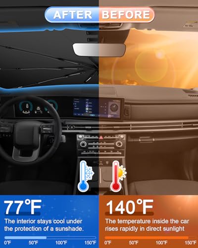 for 2026 Hyundai Santa Fe Car Windshield Sun Shade Umbrella (2024-2026 Santa Fe)