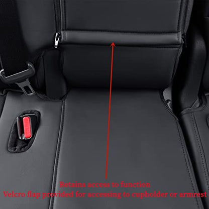 Car Seat Covers for Toyota 2018 (Leatherette(Black/Red) / 2018-2023 XLE, XSE, XLE V6, XSE V6)