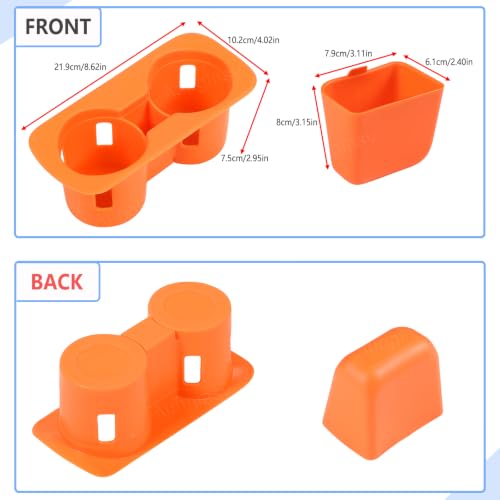 Center Console Cup Holder Insert Kit Compatible with Ford Maverick 2022+ (Orange(Kit))