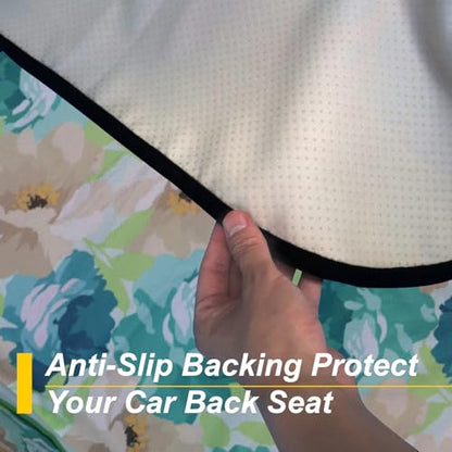 Back Seat Cover for Car Trucks Van SUV Jeep (Rear Bench Seat Towel / Chrysanthemum)