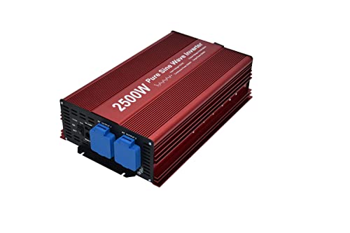 2500W Pure Sine Wave Inverter 12V to 120V AC with 2 AC outlets (2500W)