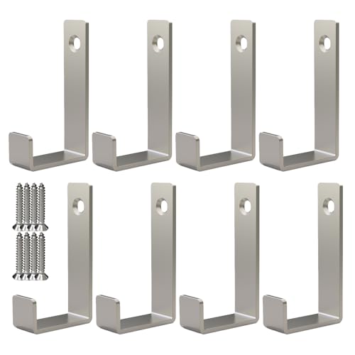 Hooks for Hanging Stainless Steel Heavy Duty Coat Hook Wall Hooks Robe Hanger Hooks Hanging Hat Key Holder for Towel (2.5x1.3 / Square)