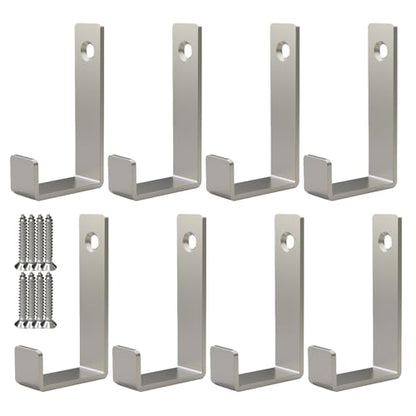 Hooks for Hanging Stainless Steel Heavy Duty Coat Hook Wall Hooks Robe Hanger Hooks Hanging Hat Key Holder for Towel (2.5x1.3 / Square)