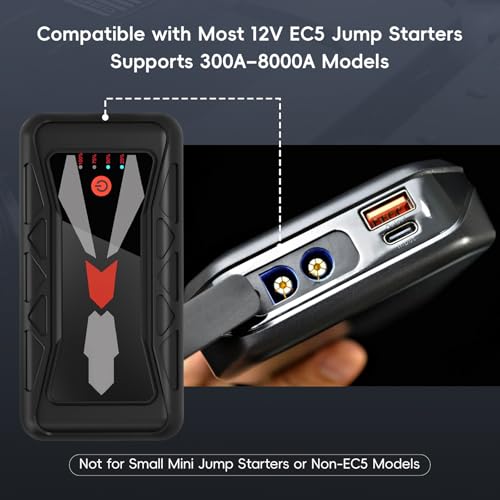 10AWG EC5 Smart Jump Starter Clamps (Basic Protection)