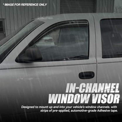2PCS Tape On Window Visors for 1997 (97-04 Dodge Dakota 2-Door)