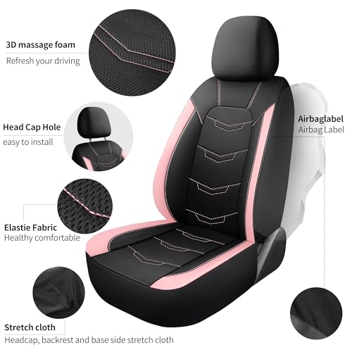Front Car Seat Cover (N2 Black Pink / Front Seat)