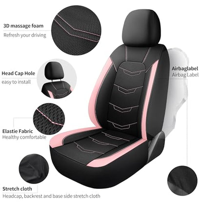 Front Car Seat Cover (N2 Black Pink / Front Seat)
