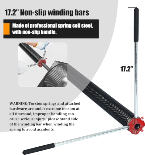 234x2x25 Garage Door Torsion Spring Set with Non (.234x2x25")