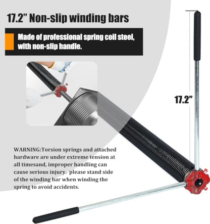 234x2x25 Garage Door Torsion Spring Set with Non (.234x2x25")