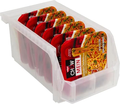 Akro Mils ReadySpace Large Stackable Plastic Storage Bins (Clear / Large, 6-Pack)