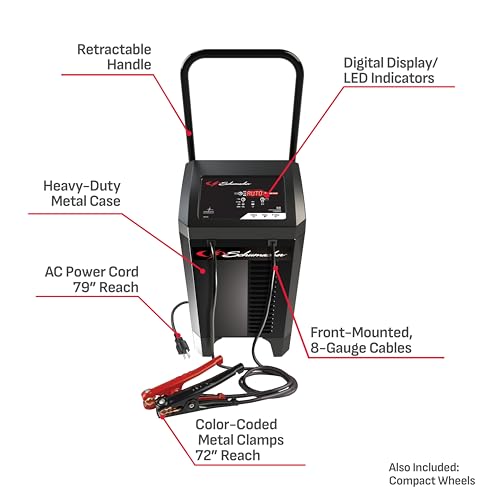 Wheeled 6A Car Battery Charger & Maintainer (Microprocessor Controlled)