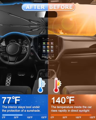 for 2026 2027 Subaru Crosstrek Car Windshield Sun Shade Umbrella for 2024 (2024-2027 Crosstrek)