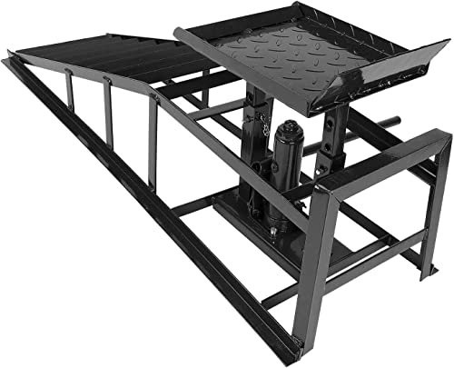 2 Pack Hydraulic Car Ramps 10000lbs 5T 11000lbs Low Profile Car Lift Service Ramps Truck Trailer Garage (Black)