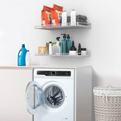 Wall Mounted Storage Shelf for Garage (White)