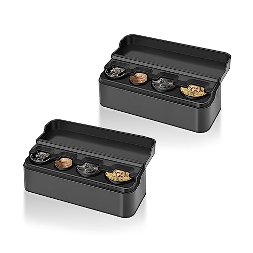 Compact Coin Holder for Car (2 Pack)
