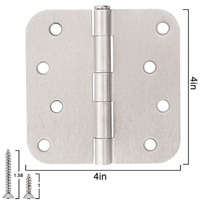 18 Pack Door Hinges 4 Inch Brushed Nickel 5 (Satin Nickel-4 in / 18 Pack)