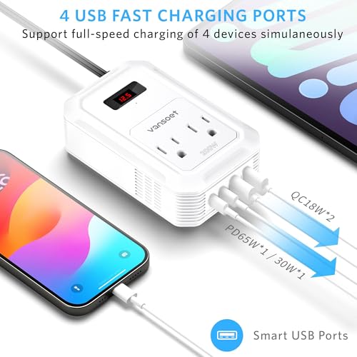 200W Car Power Inverter (White)