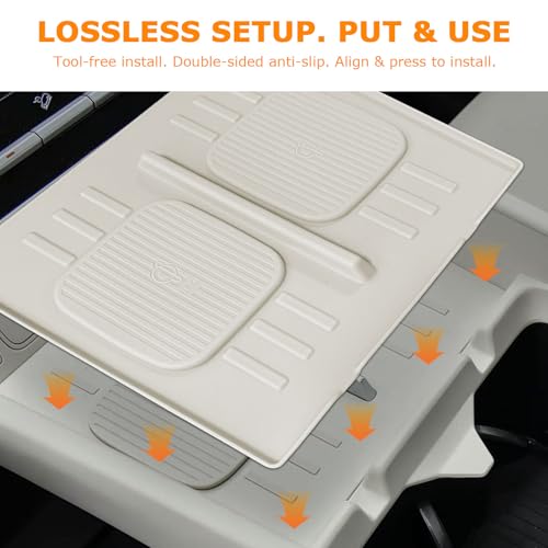 Wireless Charging Pad for 2024 (For Santa Fe 2024-2026 White)